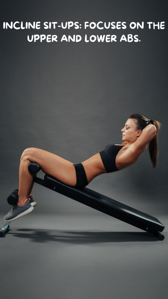 Incline sit up bench exercises